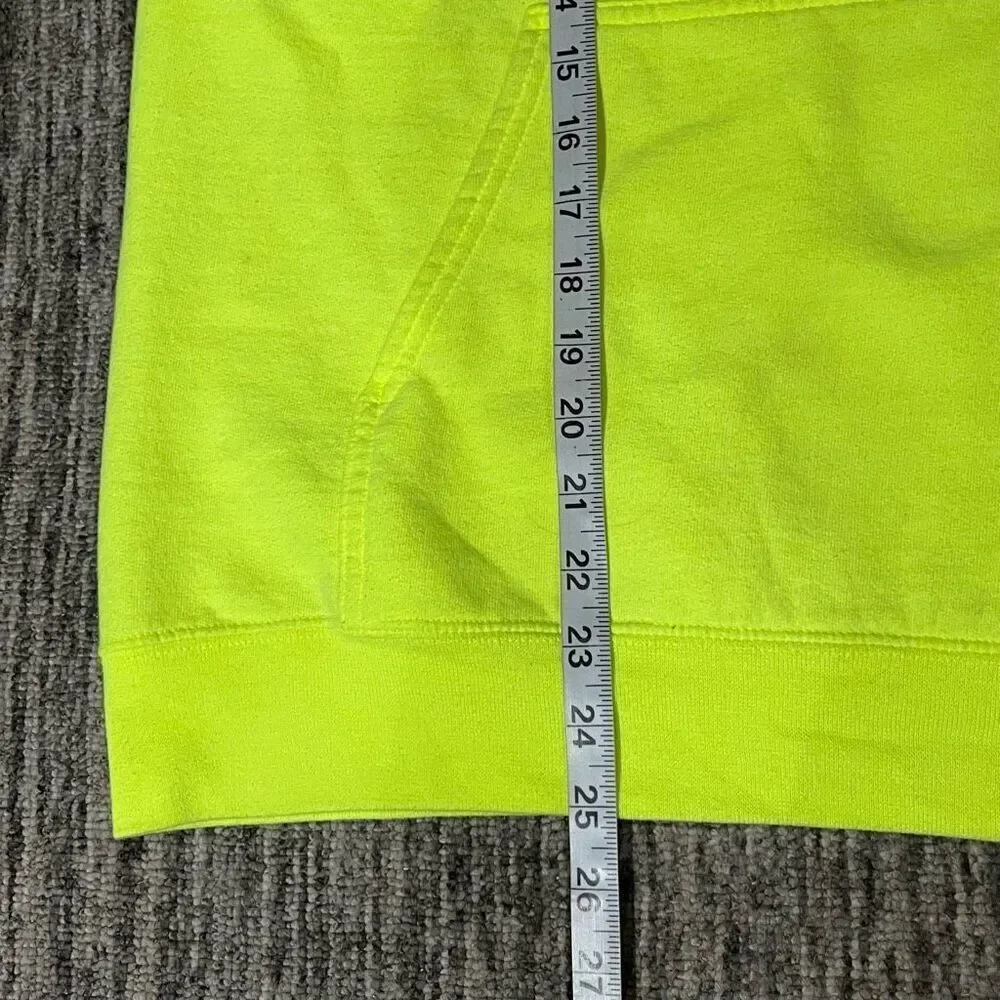 Mens Medium “Montana” Big Ram Graphic Hoodie‎ Sweatshirt Neon Green Safety - Picture 4 of 5